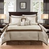 Sapphtopaz 7 Pcs Transitional Colorblock Comforter Set Bedding Set Neutral Color Palette Fabric Quilt Set, Machine Washable - 3 of 4