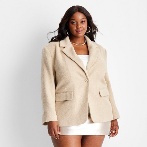 Fluffy blazer sale