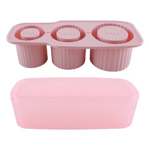 Cook With Color 40oz Silicone 3 Tier Tumbler Ice Mold with Lid - 1 of 4