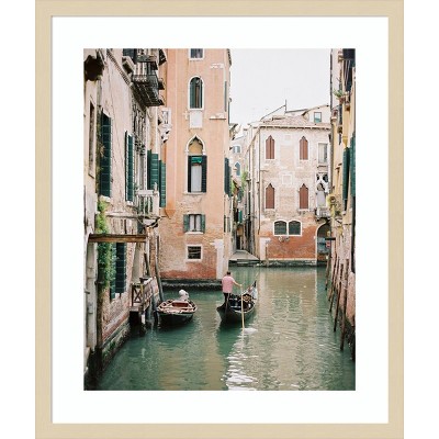 Venice Canals I 21"x25" Svelte Natural Framed Photography Print