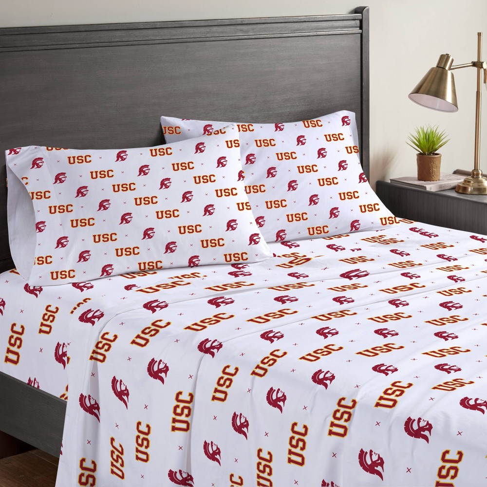 Photos - Bed Linen NCAA USC Trojans Small X Queen Sheet Set