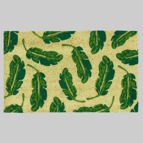 18 X 30 Tropical Leaves Outdoor Doormat Green Threshold