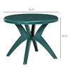 Maggift Patio Side Table, Waterproof Portable Patio Small Side Table for Garden, Balcony, Courtyard, Poolside, Patio, Green, 36.25"*36.25"*28.25" - 4 of 4