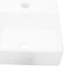 vidaXL Ceramic Bathroom Sink Basin with Faucet Hole White Square - 4 of 4