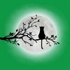 Men's Design By Humans The Cat and The Moon By Maryedenoa T-Shirt - 2 of 4