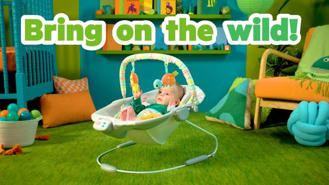 Bright Starts Cradling Baby Bouncer - Whimsical Wild, 2 of 17, play video