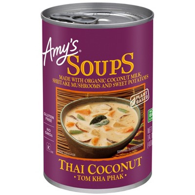 Amy's Gluten Free Thai Coconut Tom Kha Phak Soup - 14.1oz