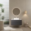 FAMYYT 36 in. Single Sink Floating Gray Bath Vanity with White Artificial Marble Top, Soft-close Drawers - 2 of 4