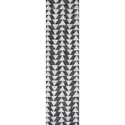 Andratx Black/Ivory Geometric Synthetic Indoor/Outdoor Rug