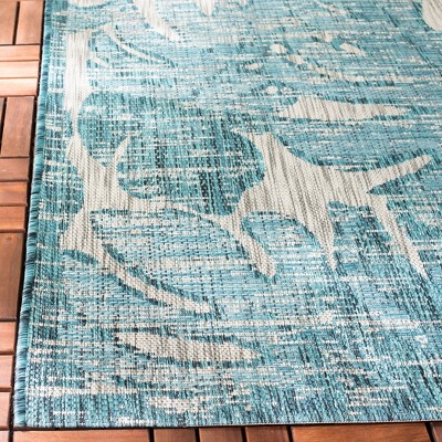Courtyard Gray Rectangular Easy-Care Synthetic Area Rug - 47"x4"