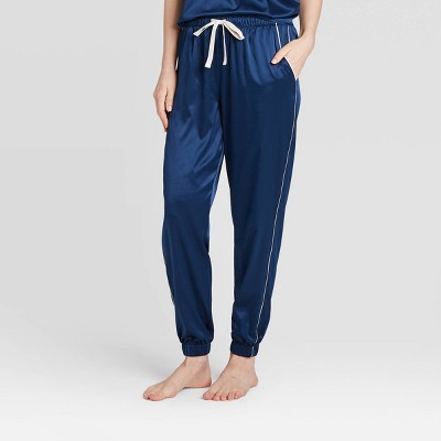 Women's Satin Jogger Pajama Pants - Stars Above™ Navy XL – Target