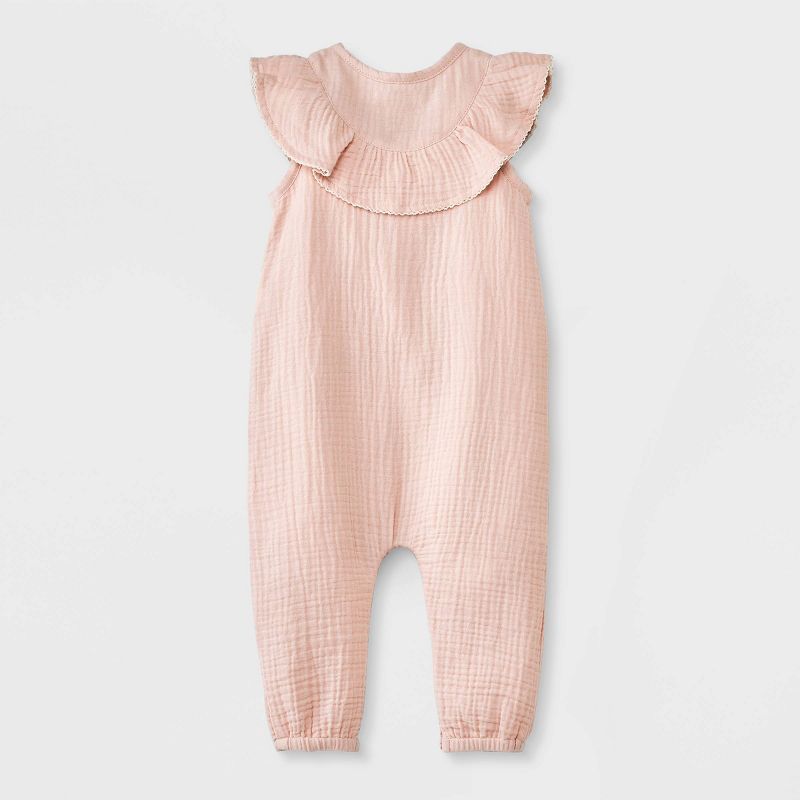 Grayson Mini Baby Girls&#39; Solid Romper - Pink, 2 of 5