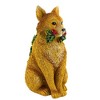 Roman 9.25 In Fox With Holly Garland Figurine Wood-Look Animal Figurines - 3 of 3