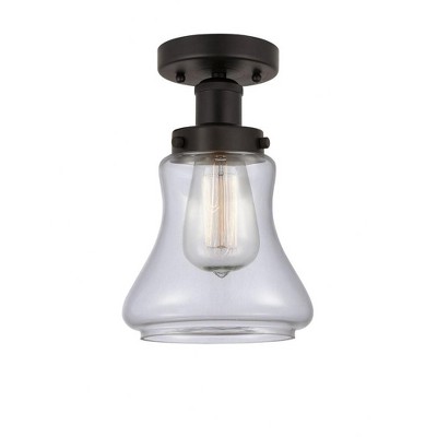 Bellmont - 1 Light Semi-Flush Mount In Industrial Style-8.25 Inches Tall and 6.5 Inches Wide