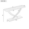 FURNIinspire Console Tables Living Room Console Table, Narrow Entryway Table Modern Hallway Table, Display Table, Black, 14.6"*57"*29" - 3 of 4