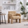 Okak Minimalist Casual Chenille Single Accent Chair with Armrests & Comfortable Pad,Upholstered Armchair for Living Room,Bedroom,Office - 2 of 4