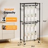 Rolling Garment Rack, 3 Tier Adjustable Rolling Clothes Rack with Hanging Rods & Side Hooks, Metal Freestanding Clothing Wardrobe Closet - 4 of 4