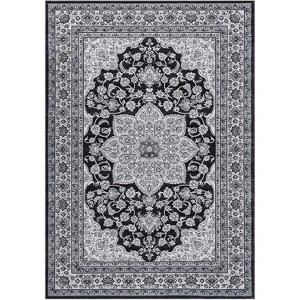 Vintage Washable Area Rug, Floral Medallion, Ultra Soft Accent Carpet for Living Room, Bedroom, Entryway, Non-Slip, Low-Pile - 1 of 4