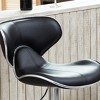 TiramisuBest 25.75in Swivel Counter Stool, Set of 2, Polyester Charcoal Dining Chairs - 4 of 4