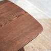 Yukimo 17.32"H Walnut Coffee Table, Solid Oak Wood Center Table with Storage Shelf, Two-Tier Low Table for Living Room - 4 of 4