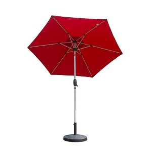 CLIHOME 7.5FT Outdoor Patio Umbrella with Push Button Tilt and Crank,UV Protection Waterproof Sun Umbrella(Base Not Included) - 1 of 4