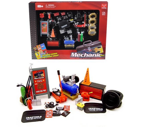 Mechanic Accessory Set For 1/24 Scale Cars 23 Pieces by Phoenix Toys