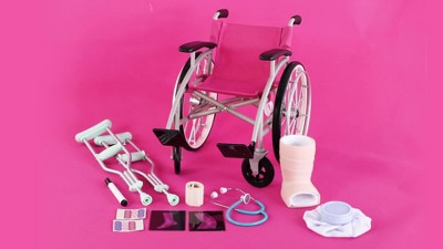 Our Generation Heals On Wheels Wheelchair Accessory Set For 18 Posable Dolls Target