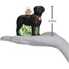 Old World Christmas Glass Blown Ornament, Standing Black Lab - 3 of 4