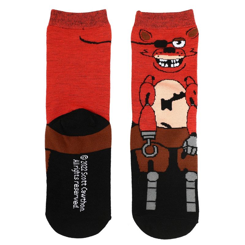 Five nights at freddy's Animatronics 3-Pack Animigos crew Socks for Youth, 2 of 7