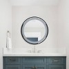 Blakewell 24" Aluminum LED Round Mirror - LMR1010 - Black/Silver - Safavieh - 3 of 4