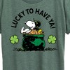 Women's - Peanuts - Lucky To Have Ya Short Sleeve Graphic T-Shirt - 2 of 4