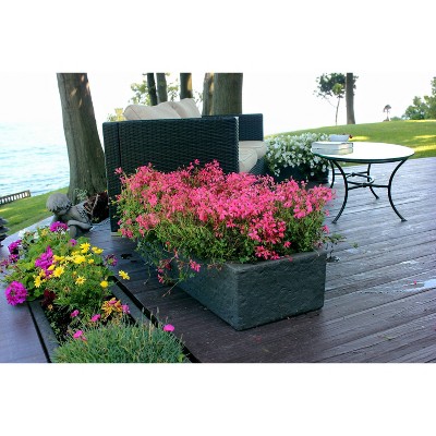 Extra Large Bronze Resin Rectangular Trough Planter