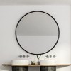 Wooakway Round Black/Gold/Silver Metal Accent Wall Mirror Modern Bathroom Vanity Mirror for Living Room Entryway Over Mantel Decor - 3 of 4
