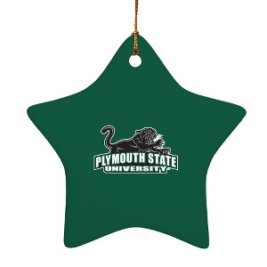 Plymouth State University Primary Logo StarShaped Porcelain Holiday Christmas Tree Ornament  3.1" - 1 of 4