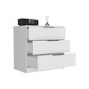 CAVINAS 3 Drawers Dresser for Bedroom,Modern Drawers with Black Handle for Kids Room,Living Room,Entry and Hallway - 4 of 4