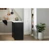 South Shore Olio Kitchen Island Matte Black/Faux White Marble - 3 of 4