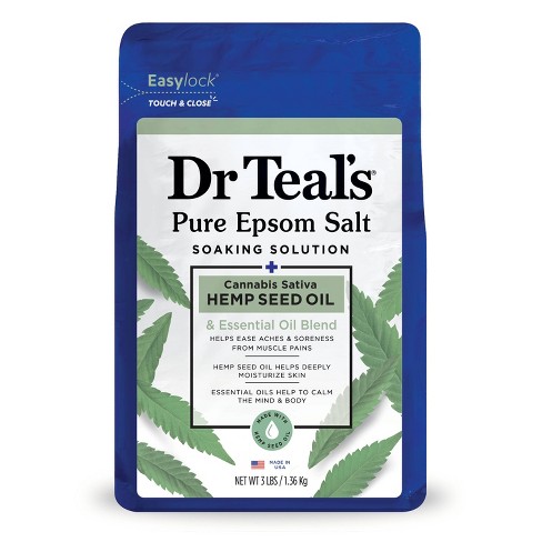 Dr Teal's Hemp Seed Oil Citrus & Bergamot Pure Epsom Bath Salt - 3lb :  Target