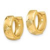 Black Bow Jewelry 5mm Polished & Satin Hinged Hoops in 14k Yellow Gold, 13mm (1/2 Inch) - 2 of 4