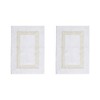 Hotel 2 PC Bath Rug 100% Premium Cotton Tufted Weave Two Tone Reversible Bathroom Rug, Super Soft Absorbent, Machine Washable Bath Mat - 2 of 4