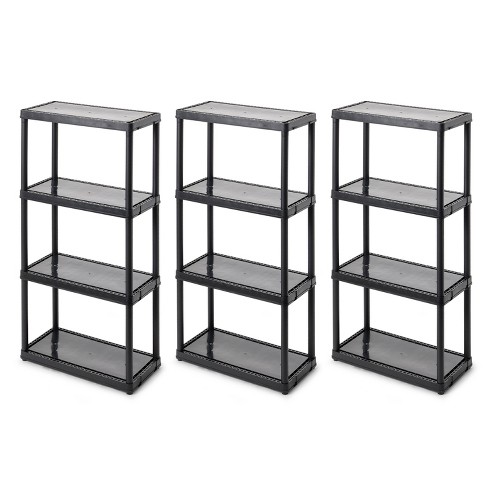 Gracious Living 4 Shelf Fixed Height Solid Light Duty Storage Unit 12 X ...