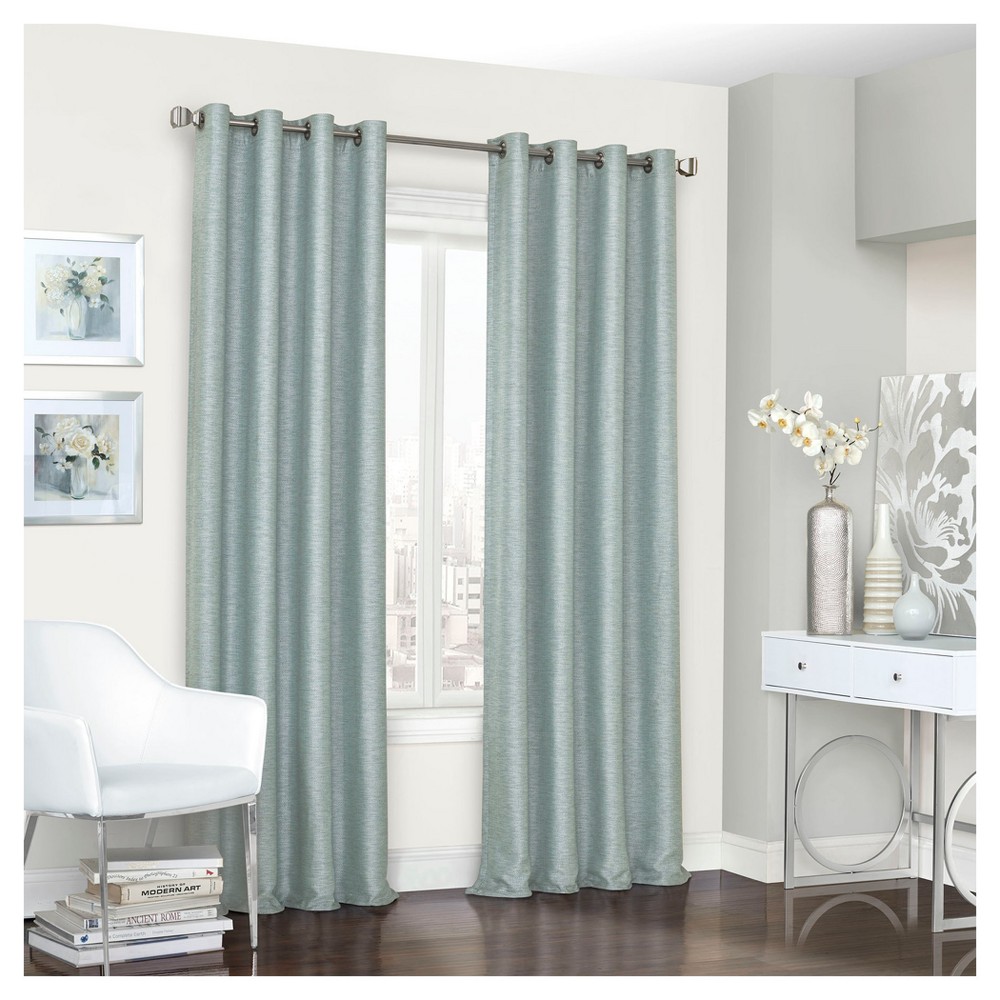 Photos - Curtains & Drapes Eclipse 95"x52" Presto Thermalined Blackout Curtain Panel Blue  