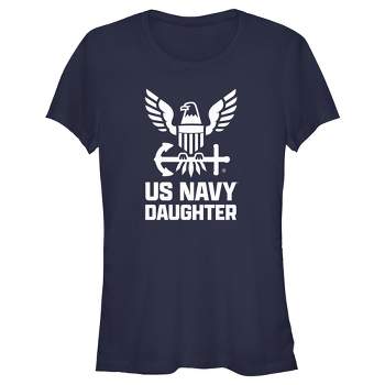 Juniors Womens United States Navy Official Eagle Logo Daughter T-Shirt