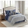 7pc Winston Blue Faux Suede Comforter Set By Sweet Home Collection® - 2 of 4