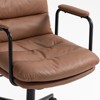 Office Chair,Mid Back Home Office Desk Task Chair with Wheels and Arms Ergonomic PU Leather Computer Rolling Swivel Chair - 4 of 4