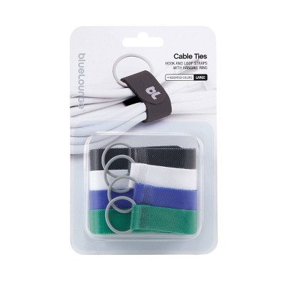 4pk Cable Ties Large - BlueLounge