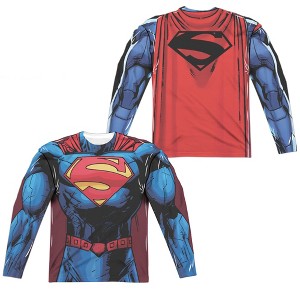 Men's Superman New 52 Superman (Front Back Print) Long Sleeve Costume T-Shirt - 1 of 4