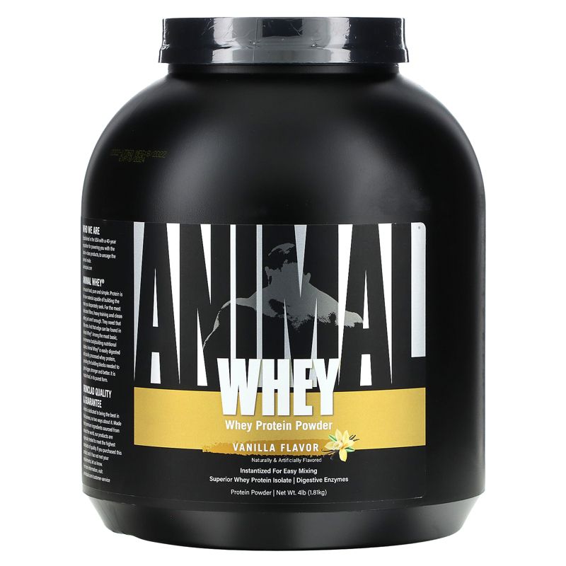 Animal Whey Protein Powder, Vanilla, 4 lb (1.81 kg), 1 of 3