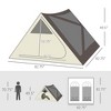 Cesicia 2-3 People Pop Up Camping Tent, Waterproof Automatic Instant Tent with Rainfly, Carry Bag, Windows and Doors - 4 of 4