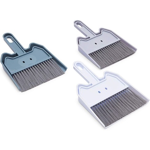 3 Pack Mini Hand Broom and Dustpan Set Small Dust Pans with Brush Set 