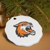 Rochester Institute of Technology Primary Logo Porcelain Scalloped Holiday Christmas Tree Ornament  2.8" (7.1 cm) - 4 of 4